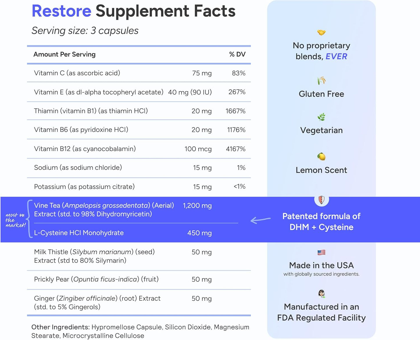 Cheers Restore | Supplement with DHM + L-Cysteine